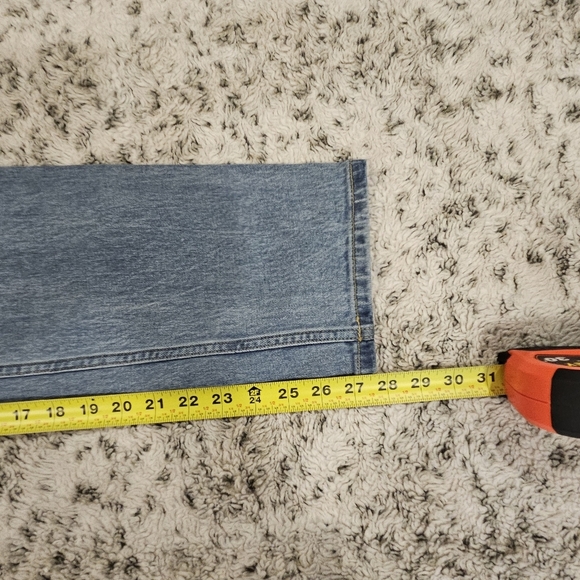 Everlane SZ 28 Blue Med Wash Organic Cotton Curvy Cheeky High Rise Straight Jean - Picture 10 of 12